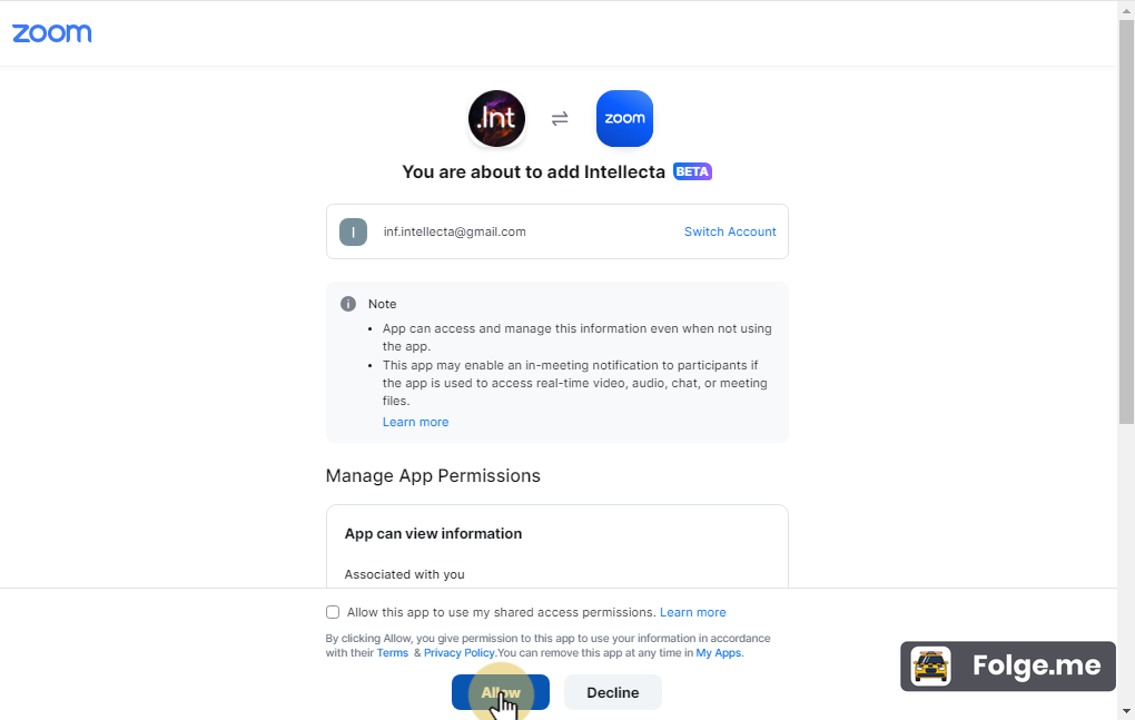 Zoom Login Page”